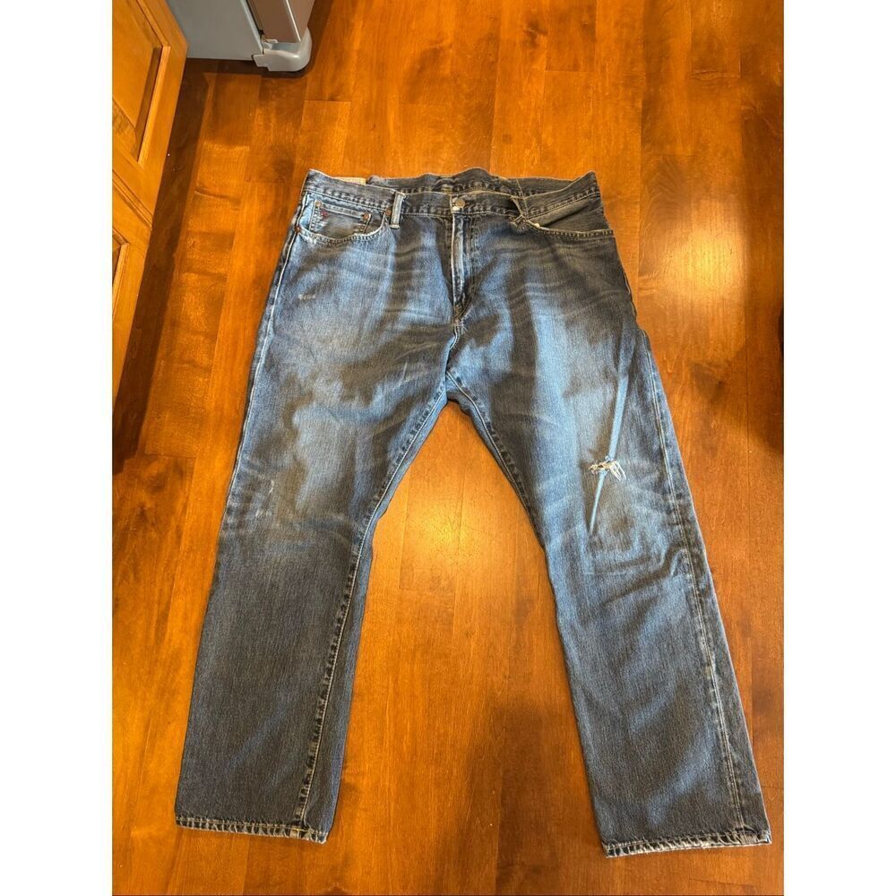 Polo Ralph Lauren Hampton Straight Jeans Men’s 36x30 Distressed Medium Wash Deni